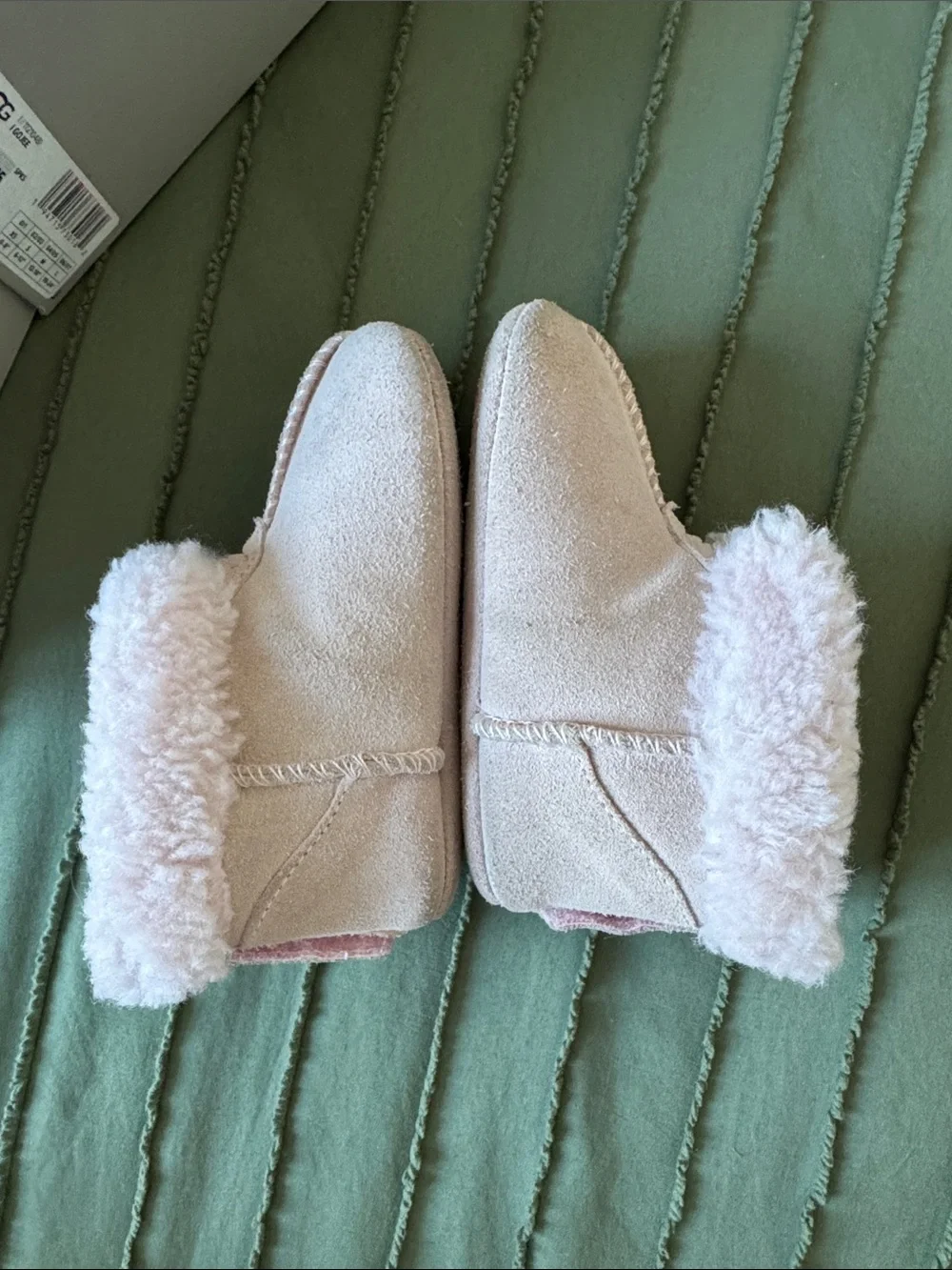 UGG Pink Shearling-Trim Cozy Bootie Slippers